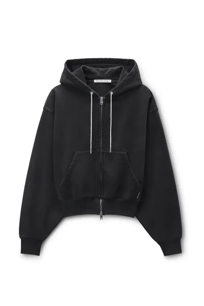 CRYSTAL HOTFIX DRAWCORD ZIP-UP HOODIE