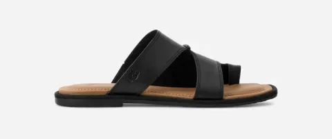 Matira Slide for Women, Leather/Polyester