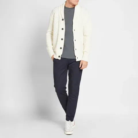 Linen Cable Knit Cardigan