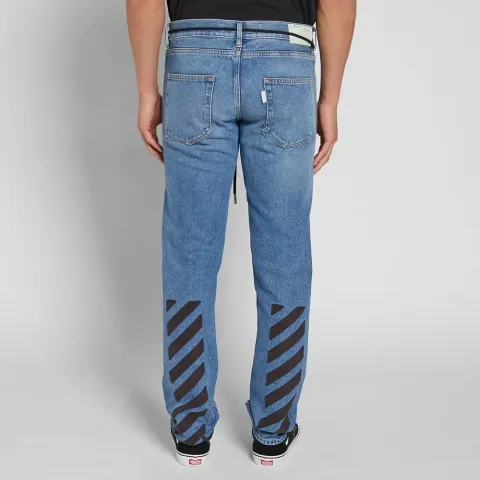 Diagonals Slim Rips Jean