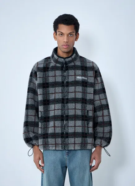 Checked Fleece Jacket