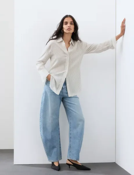 Autograph Pure Silk Shirt White Mix