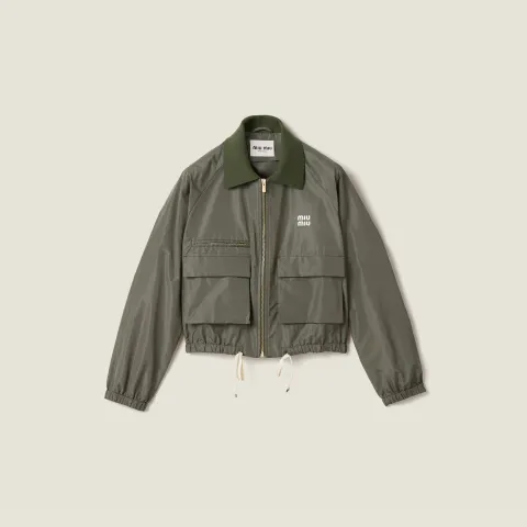 Technical fabric blouson jacket