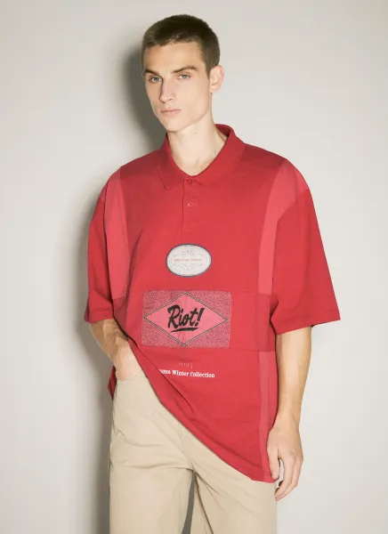 Oversized Panel Polo Shirt