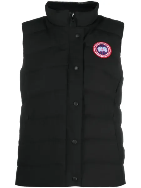 Women Freestyle logo-patch padded Vest Black