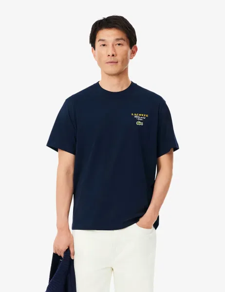 Lacoste Pure Cotton Crew Neck T-Shirt Navy