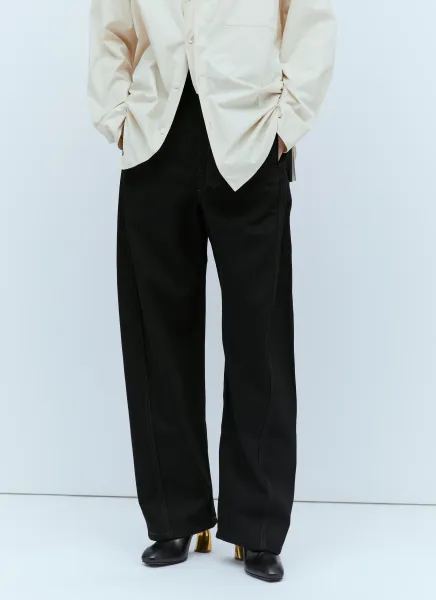 Twisted Belted Cotton Pants