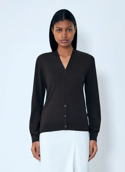 Twisted V Neck Cardigan
