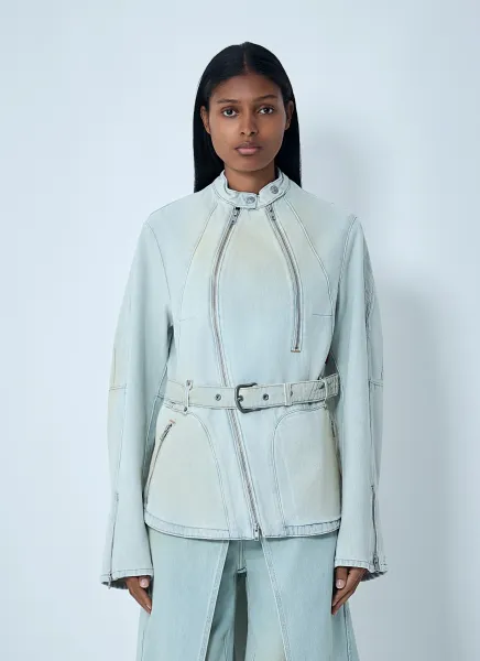 Distressed Carina Belted Jacket