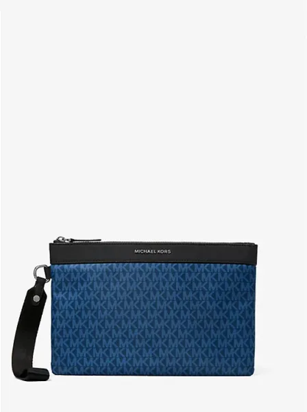 Michael Kors Brooklyn Printed Signature Logo Travel Pouch