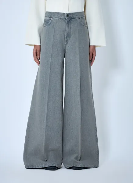 Wide-Leg Denim Jeans