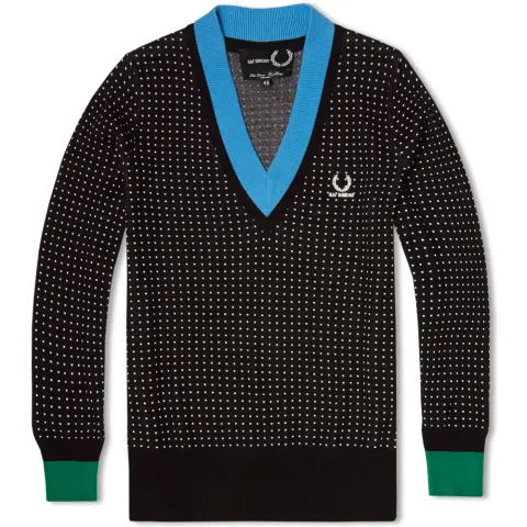 Raf Simons x Fred Perry Jacquard Square V Neck