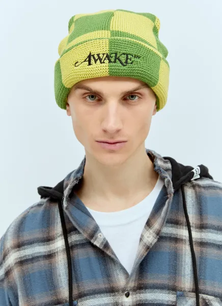 Checkerboard Beanie Hat