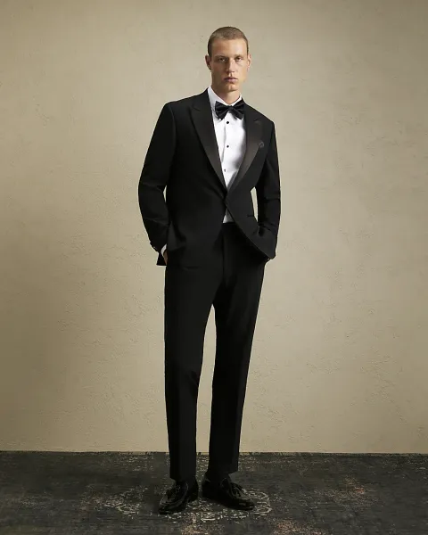 River Island Slim Fit Tailored Suit Trousers