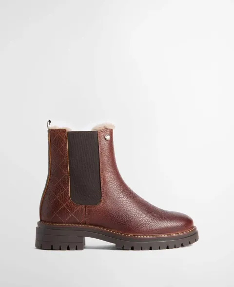 Evie Faux-Fur Trimmed Chelsea Boots