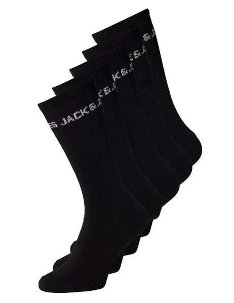 Jack & Jones 5 Pack Cotton Rich Socks Black