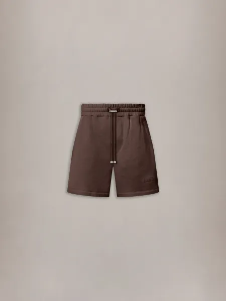 EMBROIDERED SHORT - WALNUT BROWN