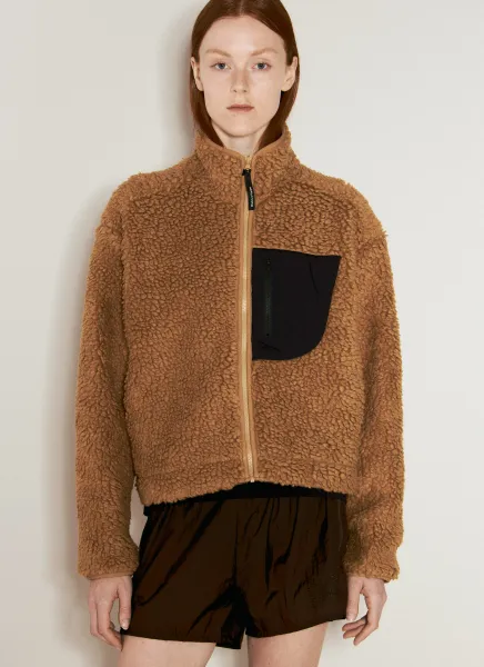 Cropped High-Pile Wool Fleece Jacket