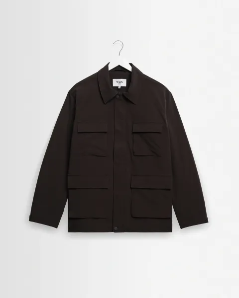 Fairfax - Dark Brown Technical Canvas Field Jacket