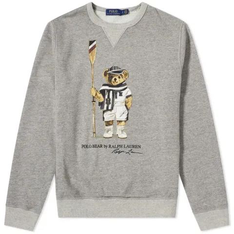 Bear Print Crew Sweat