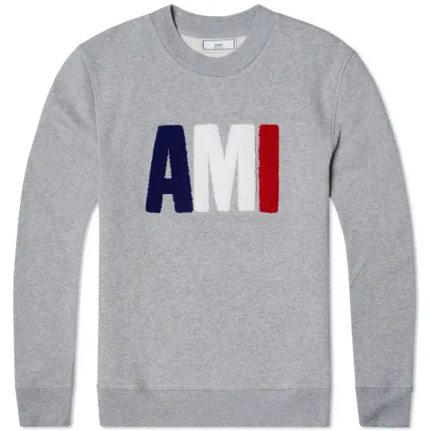 AMI Tricolour Logo Crew Sweat