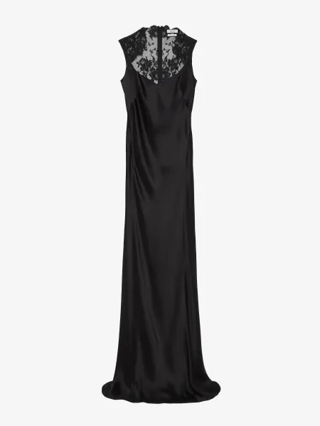 Floral Lace Evening Dress