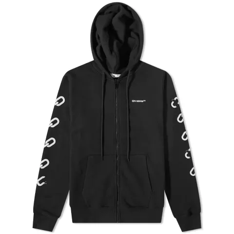 Chain Arrow Slim Zip Hoodie
