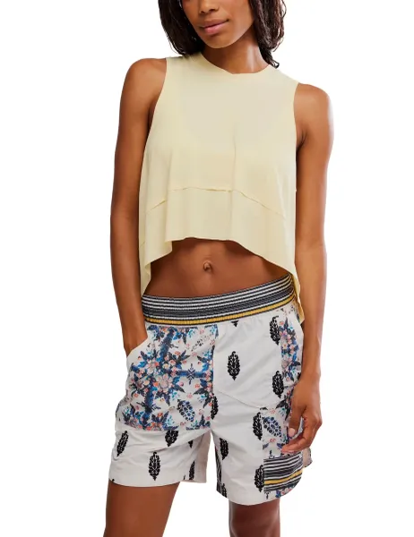 FP Movement Tempo Crew Neck Relaxed Vest Top Lemon