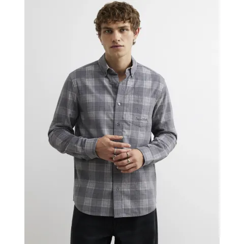 River Island Slim Fit Corduroy Check Shirt