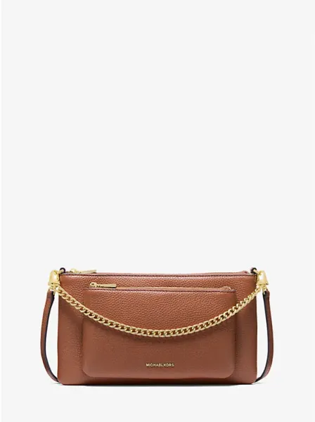 Michael Kors Jet Set Medium Pebbled Leather Convertible Crossbody Bag
