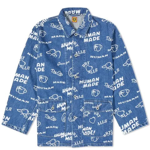 Printed Denim Coverall Jacket