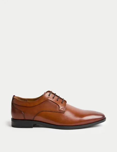 Marks & Spencer Leather Derby Shoes Tan