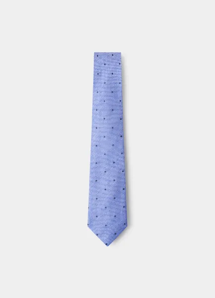 Dot Linen Silk Twill Tie