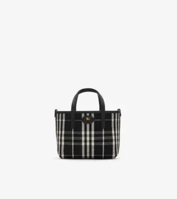 Mini Reversible Bloomsbury Tote​ in Black/calico beige