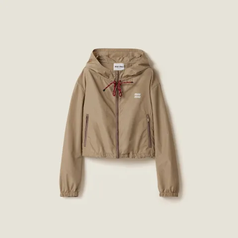 Technical fabric blouson jacket