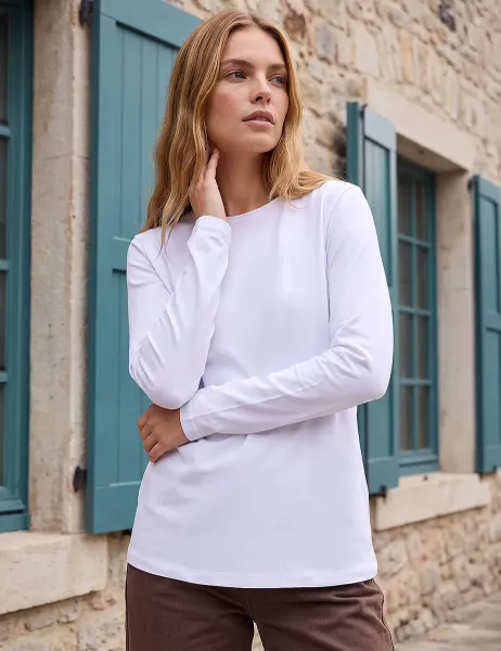 Roman Cotton Rich Top White
