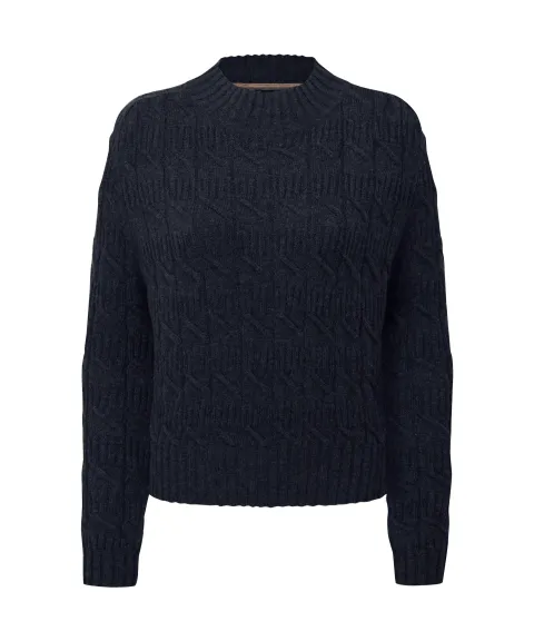 Schöffel Country Sandsend Cable Jumper - Navy