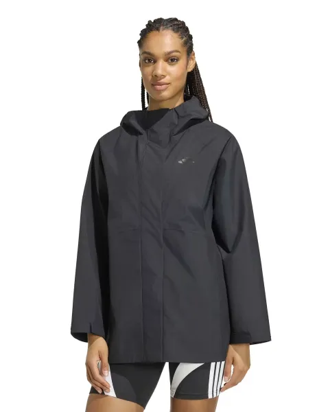 Adidas Essentials Hooded Parka Raincoat Black