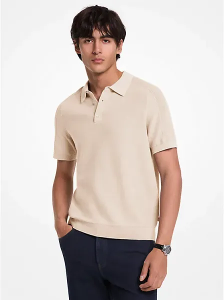 Cotton Mouliné Polo Shirt
