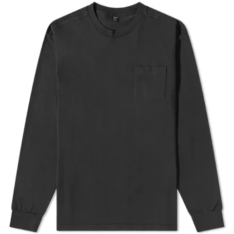 Basic Washed Pocket Long Sleeve T-Shirt