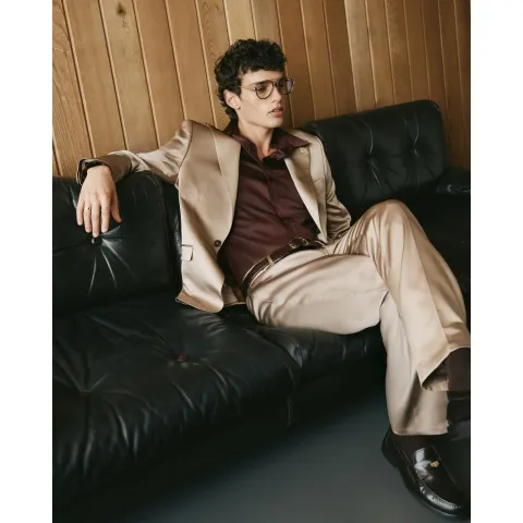 River Island Twisted Tailor Slim Fit Satin Trousers