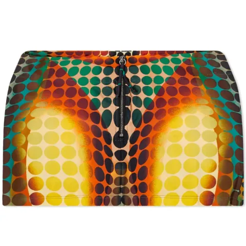 Cyber Print Mini Skirt