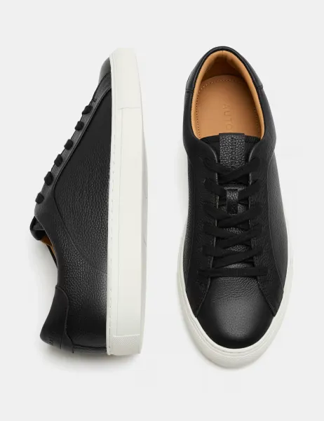 Autograph Leather Cupsole Trainers with Freshfeet Black