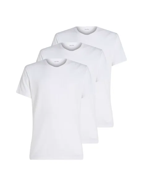 Calvin Klein 3 Pack Cotton Rich Short Sleeve T Shirts White