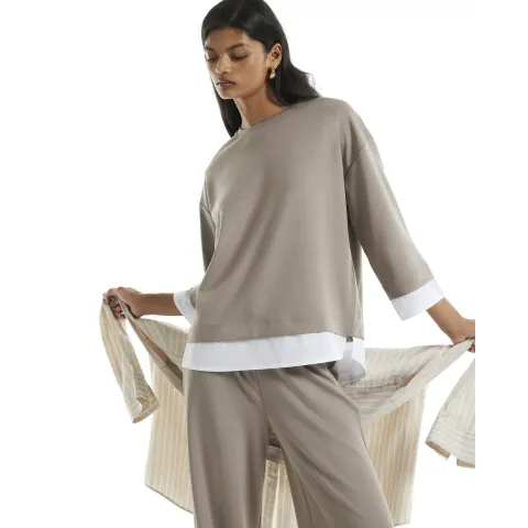 River Island Premium Hybrid Layered Sweatshirt