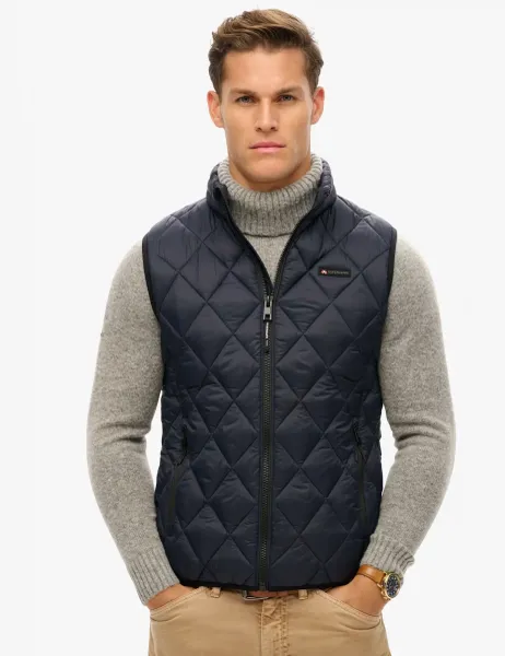 Superdry & Co Quilted Padded Gilet Navy