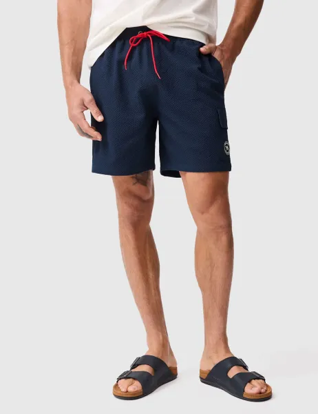 Rodd & Gunn Textured Swim Shorts Navy