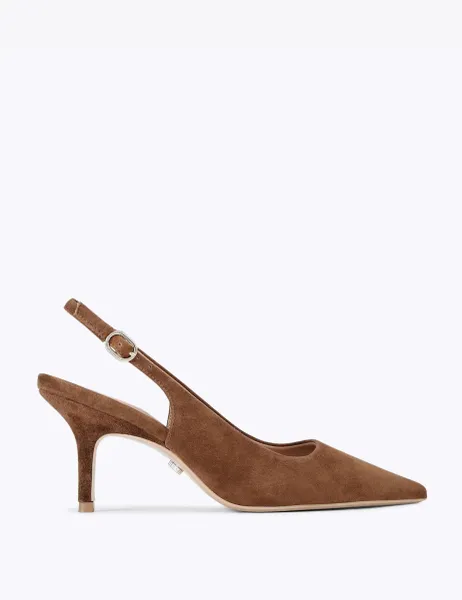 Carvela Suede Slingback Court Shoes Brown