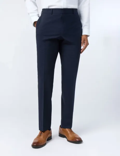 Ted Baker Slim Fit Wool Rich Performance Trousers Navy