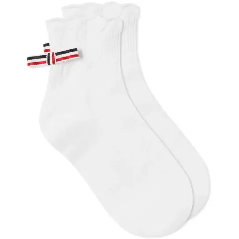 Crew Length Ribbed Lace Bow Sock
